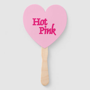 Hot Pink pink heart hand fans