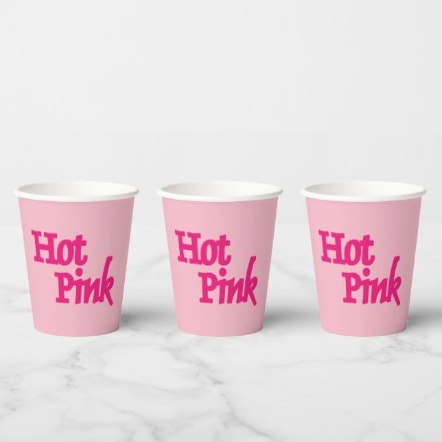 Hot Pink pink paper cups (Multi)