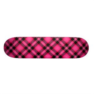 Hot Pink Plaid, Punk or Preppy Skateboard