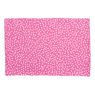 Hot Pink Polka Dot Pillowcase