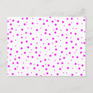 Hot Pink Polka Dots (Add 2nd Colour) Postcard