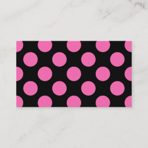 Hot Pink Polka Dots Business Card