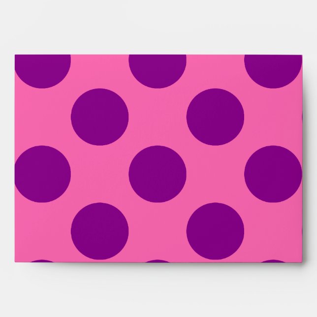 Hot Pink Polka Dots Envelopes (Front)