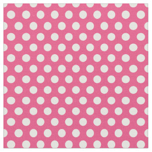 Hot Pink Polka Dots Fabric