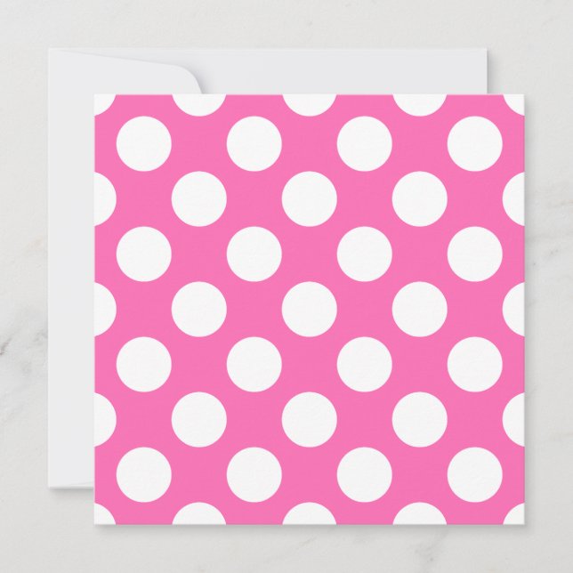 Hot Pink Polka Dots Invitation (Front)