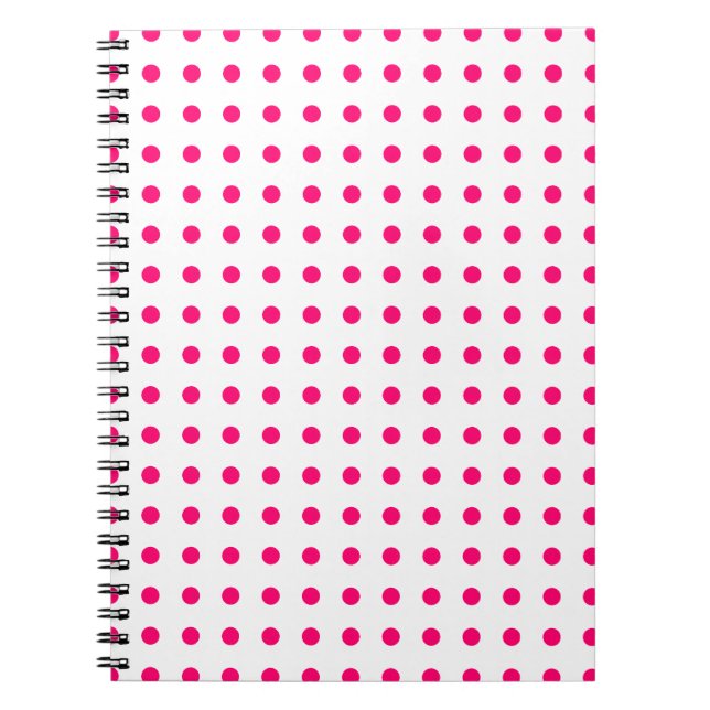Hot Pink Polka Dots Notebook (Front)