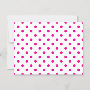 Hot Pink Polka Dots Postcard