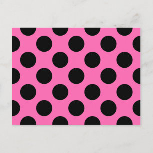 Hot Pink Polka Dots Postcard