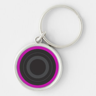 Hot Pink Pop Art Roller Derby Wheel Key Ring