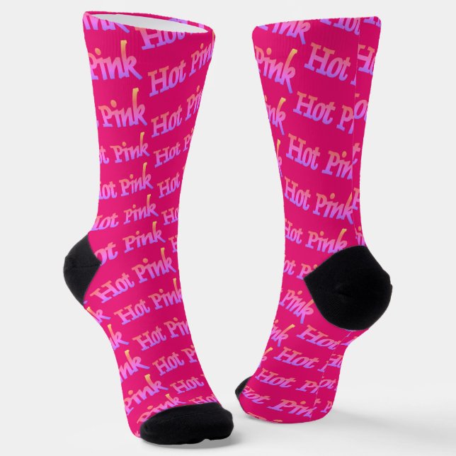 Hot Pink premium socks (Angled)