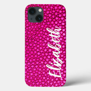 Hot Pink Print iPhone 13 Case