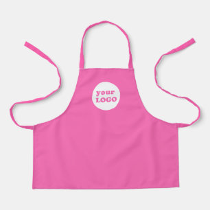 Hot Pink Professional Custom Business Logo Kids Apron