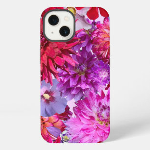 Hot Pink Purple Abstract Floral All-Over iPhone 13 Case