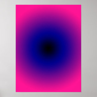 Hot Pink Purple Dark Blue and Black Gradient Poster
