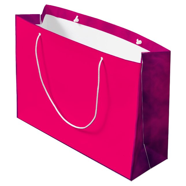 Hot Pink Purple Edge Gift Bag – Customisable (Back Angled)