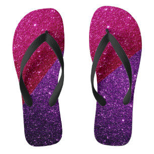 Hot Pink, Purple Glitz, Glitter & Sparkles  Flip Flops