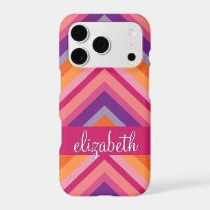 Hot Pink Purple Orange Chevron Pattern