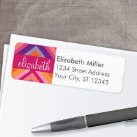 Hot Pink Purple Orange Chevron Pattern
