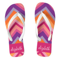 Hot Pink Purple Orange Chevron Pattern
