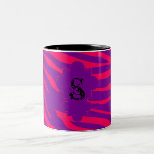 Hot Pink Purple Zebra Print Animal Coffee Mug Cup