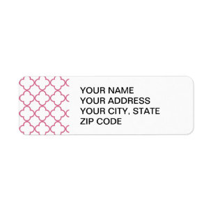 Hot Pink Quatrefoil Pattern