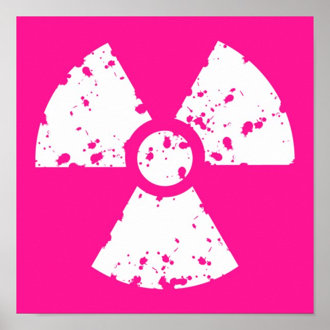 Hot Pink Radioactive sign (Front)