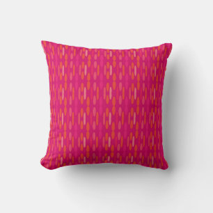 Hot Pink Raindrop Rhythm Pillow