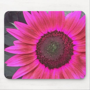 HOT Pink Raspberry Sunflower mousepad