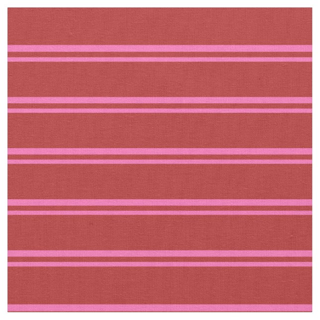Hot Pink & Red Coloured Lines Fabric (Close Up)