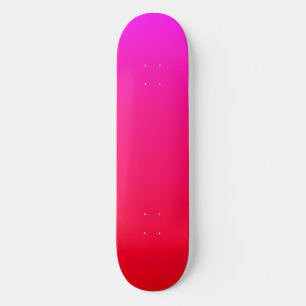 Hot Pink & Red Skateboard Deck