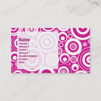 Hot Pink Retro Business Card