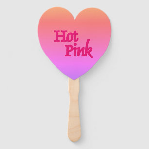 Hot Pink reverse heart hand fans