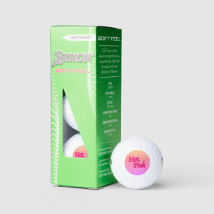 Hot Pink reverse Srixon Soft Feel golf balls 3 pk