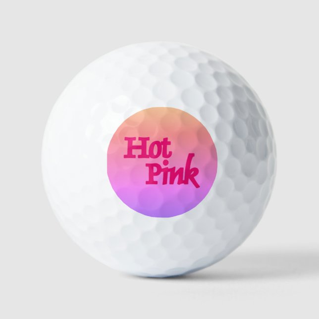 Hot Pink reverse value golf balls 12 pk (Front)