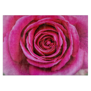 Hot Pink Rose Cutting Board