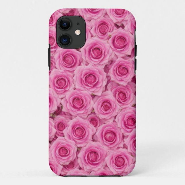 Hot Pink Rose Phone Case (Back)