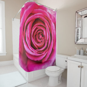 Hot Pink Rose Shower Curtain