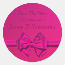 Hot Pink Satin Ribbon – Save The Date