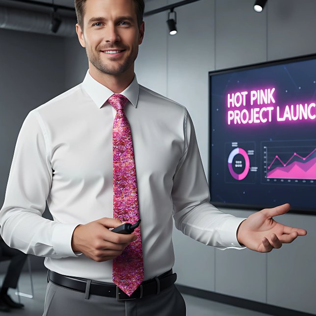 Hot Pink Sequin Tie (Creator Uploaded)