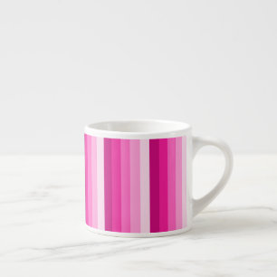 Hot pink shadow stripes espresso cup