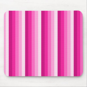 Hot pink shadow stripes mouse mat