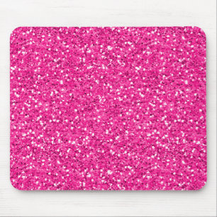 Hot Pink Shimmer Glitter Mouse Mat