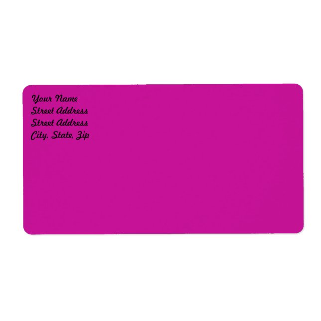 Hot Pink Shipping Label (Front)