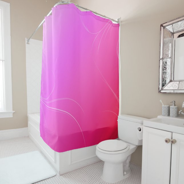 Hot Pink Shower Curtain (In Situ)