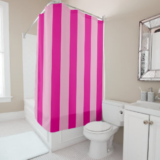 HOT PINK SIMPLE STYLISH MODERN CUSTOMIZED BATHROOM SHOWER CURTAIN