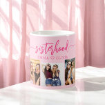 Hot Pink Sisterhood Sisters 3 Photo Collage Coffee Mug<br><div class="desc">Celebrate sisterhood with the Sisters 3 Photo Collage Keepsake Gift Coffee Mug. This vibrant mug features a stunning collage of three cherished photos, capturing special moments shared with your sisters. The hot pink design adds a fun and stylish touch, making it a standout piece for any coffee or tea lover....</div>