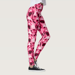 Hot Pink Skulls Leggings