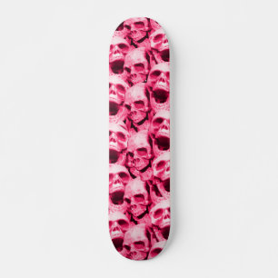 Hot Pink Skulls Skateboard