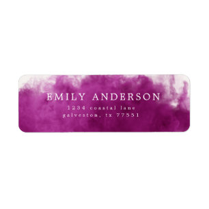 hot pink smoke effect modern return address