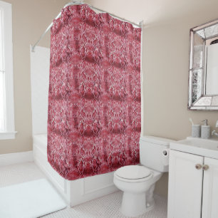 Hot Pink Snake print Shower Curtain